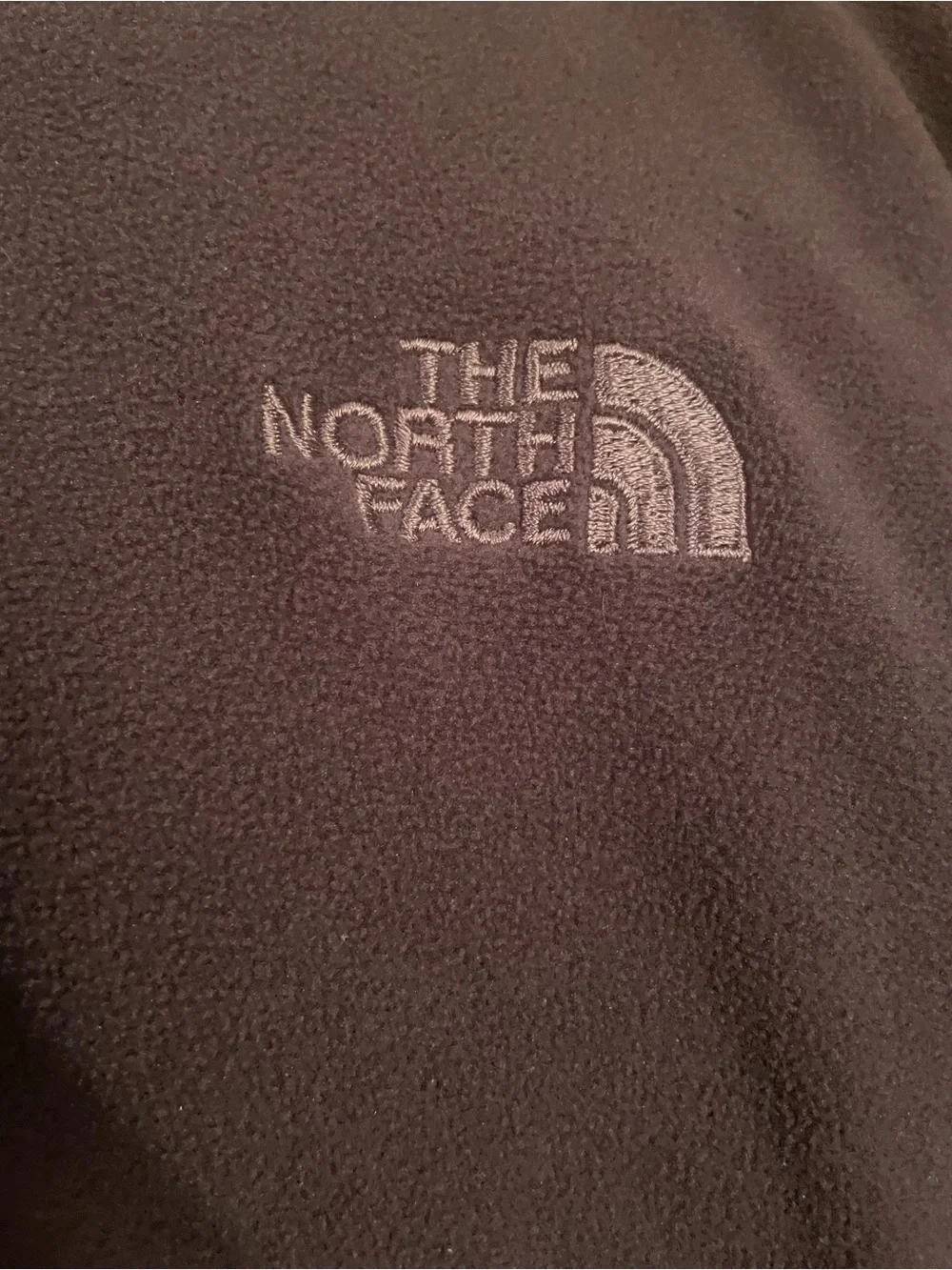 Men’s The North Face Fleece Shell Long Sleeve Shirt Gray-Black Medium